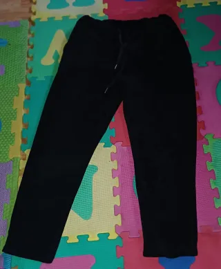 Pantalón pana elástico negro