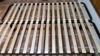 Somier doble metálico y de madera 140x200
