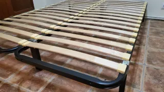 Somier doble metálico y de madera 140x200