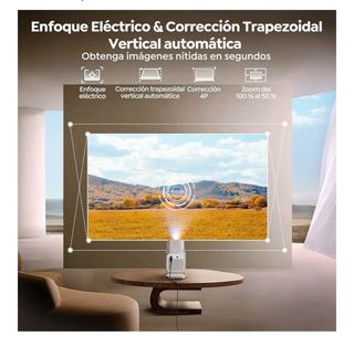 Proyector TOPTRO 4K Plata/Blanco