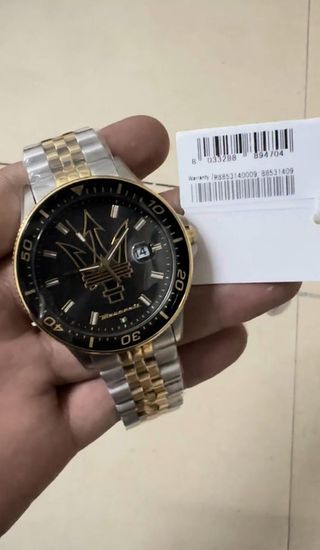Reloj Maserati Negro y Dorado