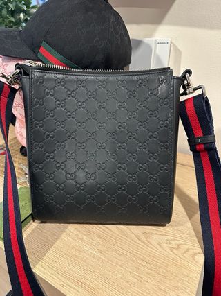 Borsa a spalla Gucci nera da uomo
