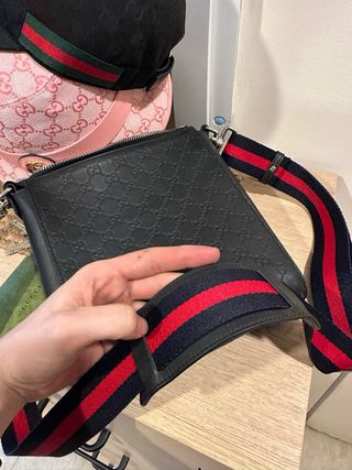 Borsa a spalla Gucci nera da uomo