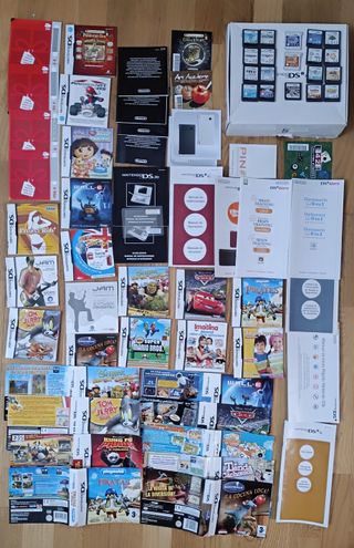Lotto di giochi Nintendo DS + Manuali + Accessori