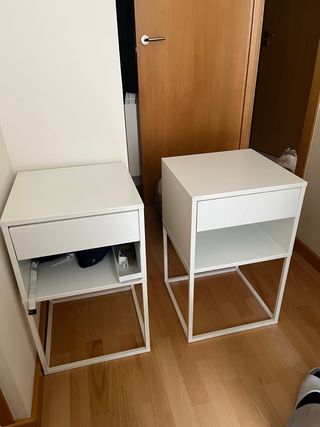 Mesitas de noche blancas (2 unidades)