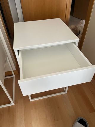 Mesitas de noche blancas (2 unidades)