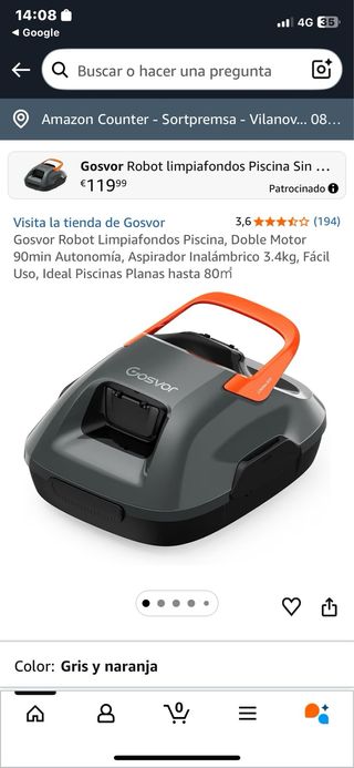 Robot Limpiafondos Gosvor Piscina