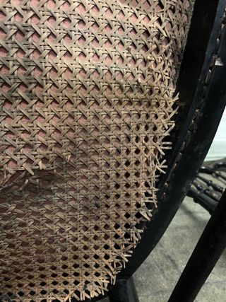 Pareja de sillas antiguas madera y tela