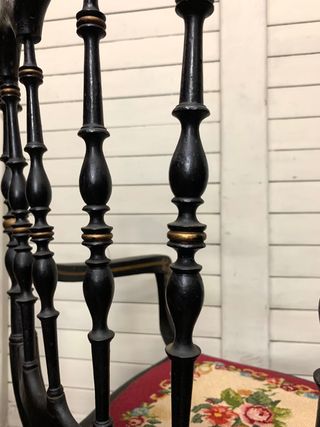 Pareja de sillas antiguas madera y tela