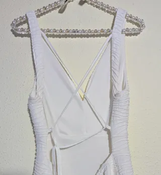 Vestido blanco con textura