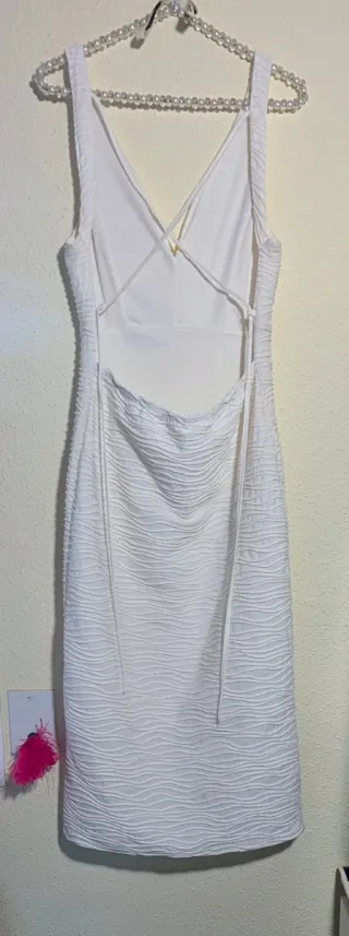Vestido blanco con textura