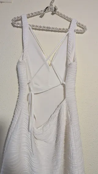 Vestido blanco con textura