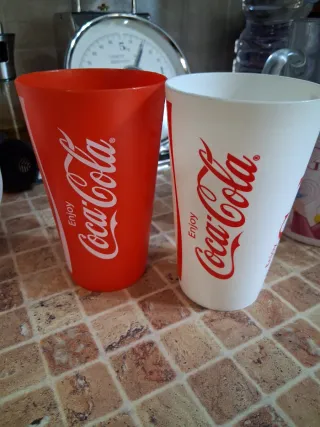 Bicchieri Coca Cola Plastica Rossi Bianchi