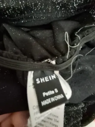 Vestido fiesta negro plateado