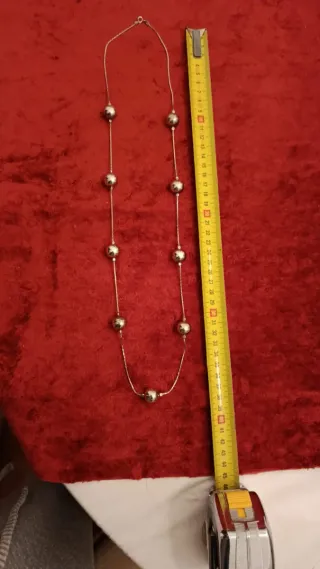 Collare vintage con sfere in argento