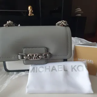 Bolso Michael Kors Piel Gris y Blanco