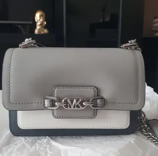 Bolso Michael Kors Piel Gris y Blanco