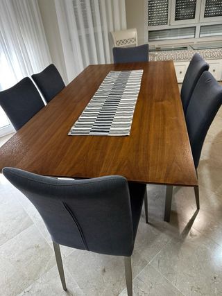 Mesa comedor moderna con 6 sillas
