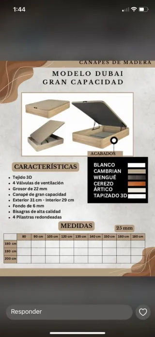 Canapé abatible y colchón