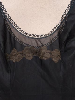 Sottoveste nera vintage pizzo taglia M/L