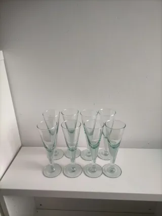 Copas de cava de cristal