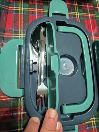 Lunch Box Elettrico Grigio Verde