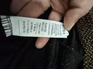 Vestido fiesta marrón y dorado