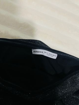 Vestido fiesta negro con purpurina