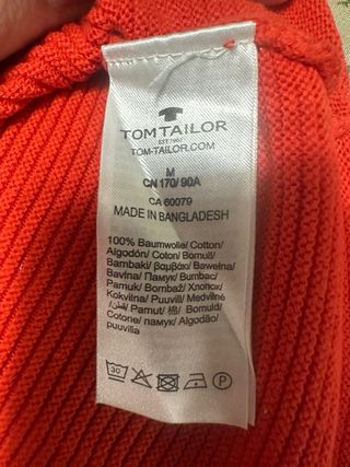 Jersey Tom Tailor Rojo Talla M