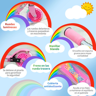 Patinete Infantil Plegable  Carga 50kg