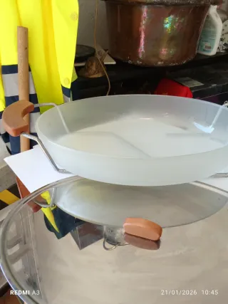 Pirofila vetro satinato con alzata