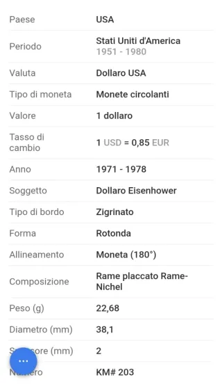 2 Monete Dollaro USA 1971 1972