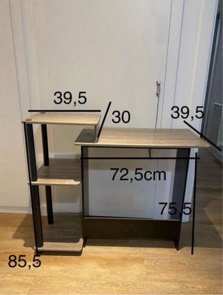 Escritorio madera y metal