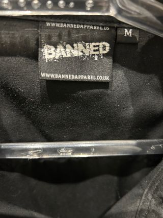 Camisa BANNED Calaveras Rockabilly Talla M