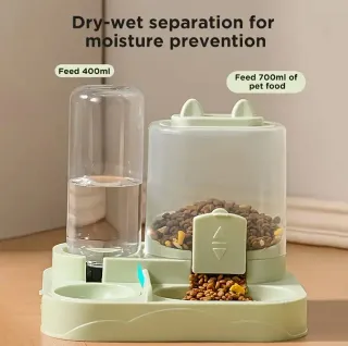 Dispensador comida y agua para mascotas