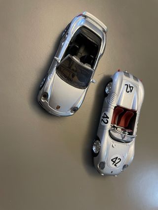 5 Modellini Porsche Argento Varie Misure