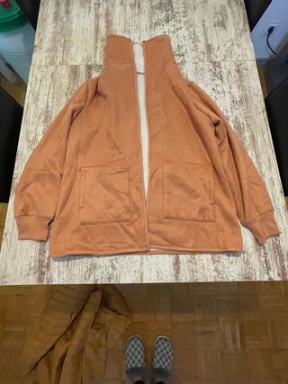 Chaqueta mujer beige/naranja talla única