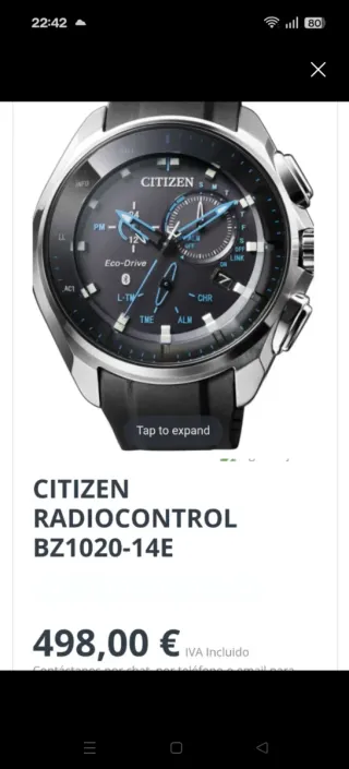 Reloj Citizen Radiocontrol Bluetooth Eco-Drive