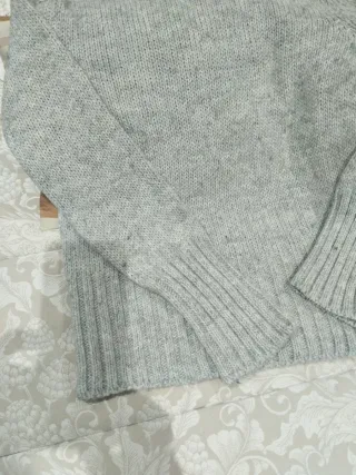 Jersey de lana gris azulado