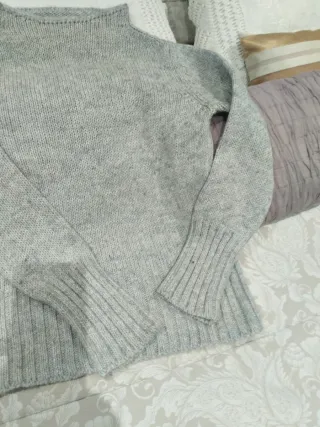 Jersey de lana gris azulado