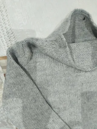 Jersey de lana gris azulado