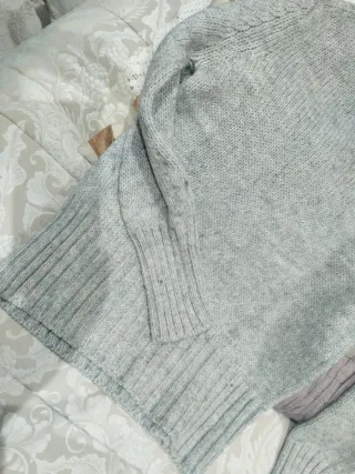 Jersey de lana gris azulado