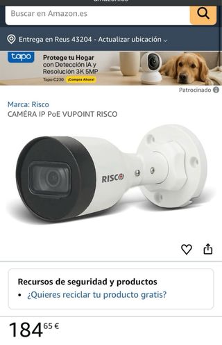 Cámara de vigilancia IP RISCO VUpoint PoE 4MP