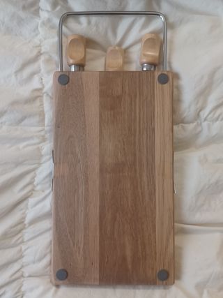 Tagliere per formaggio Pórtico in legno e metallo