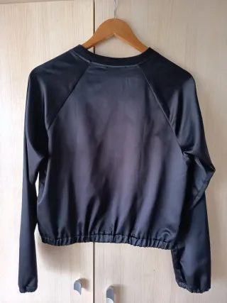 Bomber de raso negro