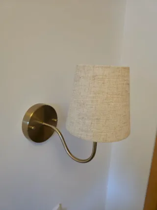 2 Apliques de Pared Dormitorio Tela y Metal