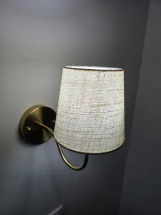 2 Apliques de Pared Dormitorio Tela y Metal