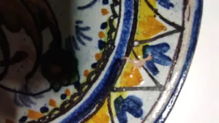 Plato antiguo cerámica española  20 cm