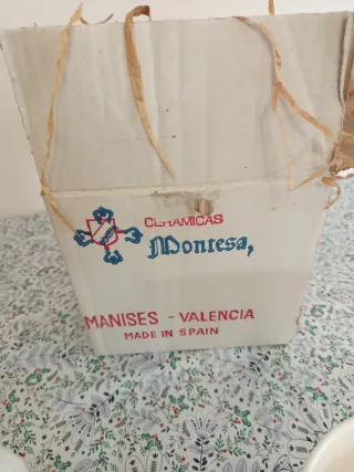 Pareja Maceteros Antiguos Manises Cerámica