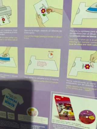 Lote 19 hojas Transfer Paper Apli